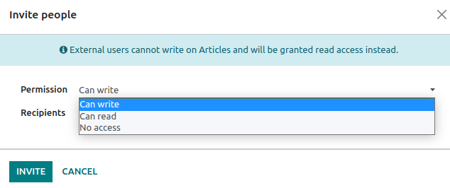 pop-up window to invite users to access a Knowledge article