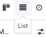 List and dropdown toggle buttons